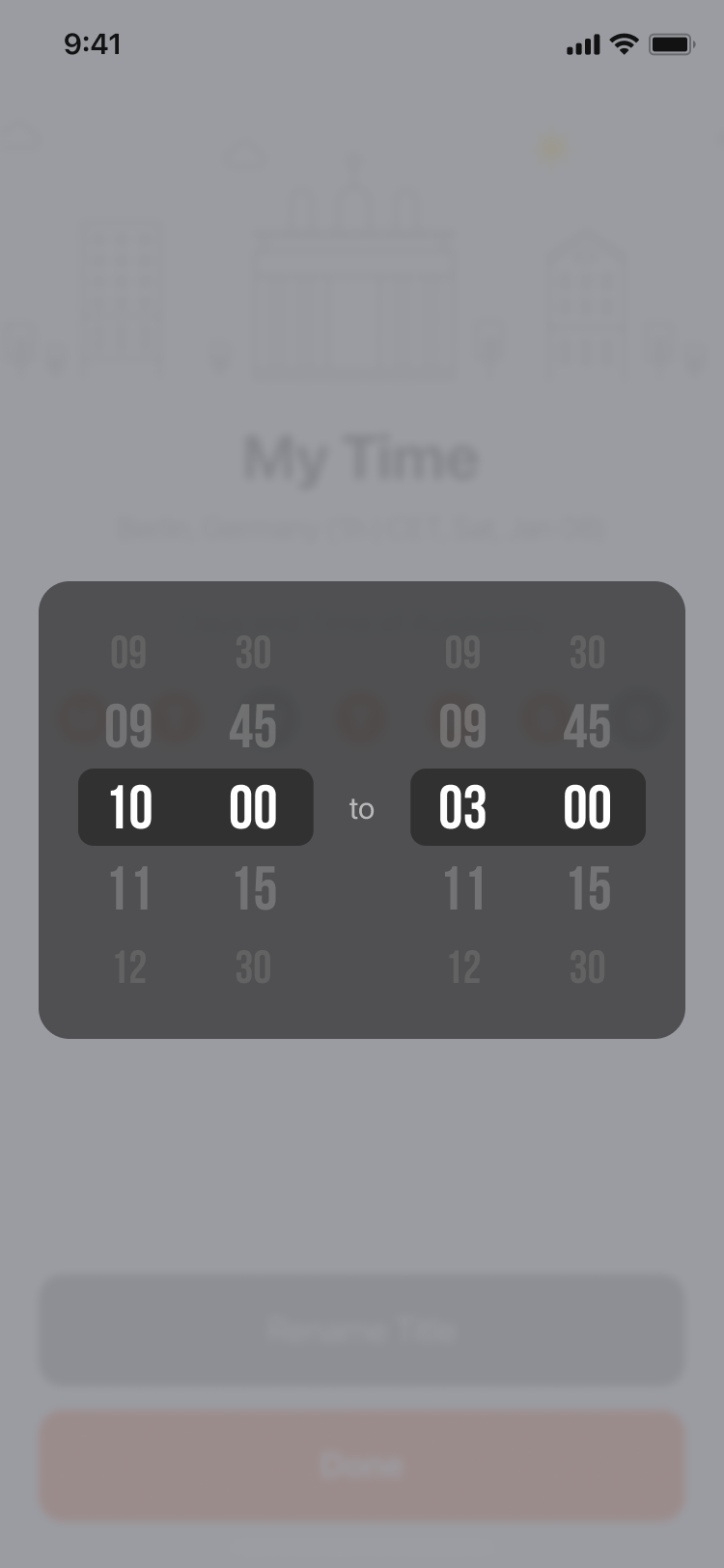 Time range picker